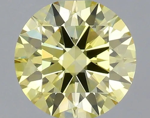 0.50ct Round Lab Grown Diamond (Colour Fancy Intense Yellow, Clarity VVS2, Cut ID, IGI Certified)