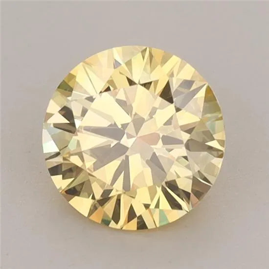 1.02ct Round Lab Grown Diamond (Colour Fancy Intense Yellow, Clarity VVS2, Cut EX, IGI Certified)