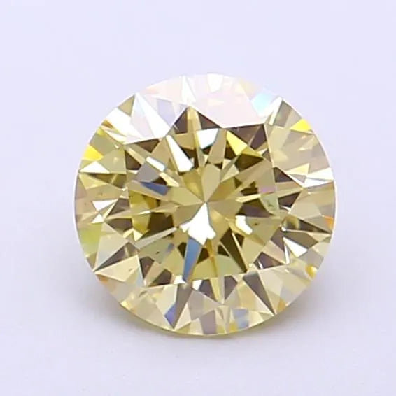 1.02ct Round Lab Grown Diamond (Colour Fancy Yellow, Clarity VS1, Cut EX, IGI Certified)