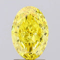 2.06ct Oval Lab Grown Diamond (Colour Fancy Vivid Yellow, Clarity VVS1, IGI Certified)