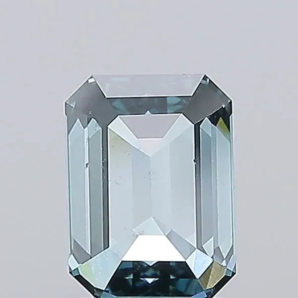 2.33ct Emerald Lab Grown Diamond (Colour Fancy Vivid Greenish Blue, Clarity SI1, IGI Certified)