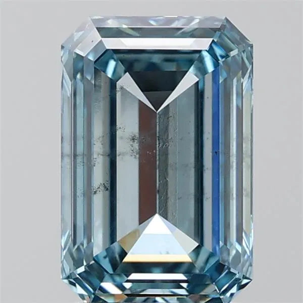 2.50ct Emerald Lab Grown Diamond (Colour Fancy Intense Greenish Blue, Clarity SI1, IGI Certified)