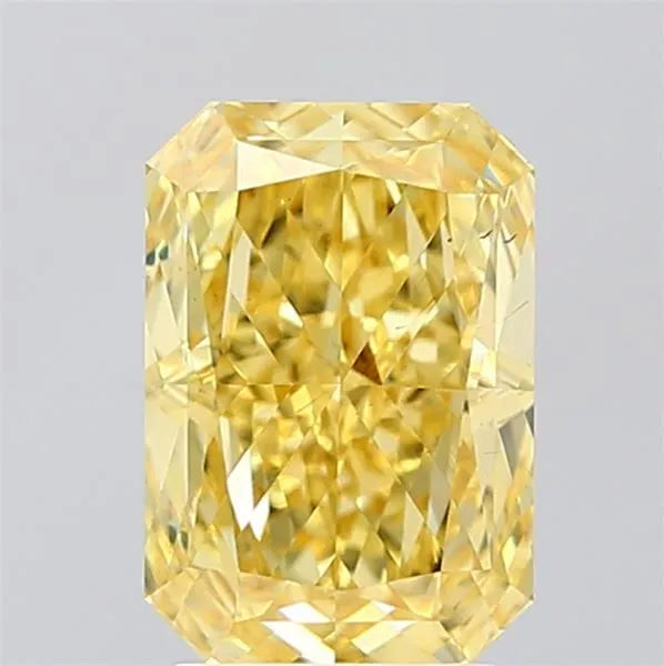 2.53ct Radiant Lab Grown Diamond (Colour Fancy Vivid Yellow, Clarity VS2, IGI Certified)