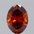 3.10ct Oval Lab Grown Diamond (Colour Fancy Deep Orange, Clarity VS1, IGI Certified)