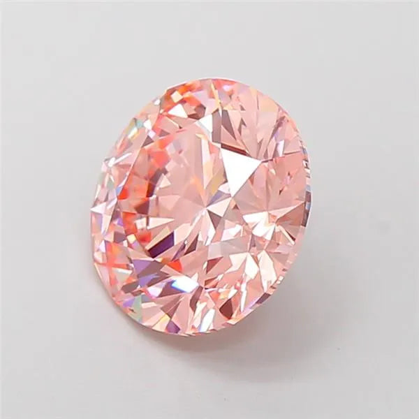4.00ct Round Lab Grown Diamond (Colour Fancy Intense Pink, Clarity VS2, Cut EX, IGI Certified)
