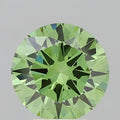 4.00ct Round Lab Grown Diamond (Colour Fancy Vivid Green, Clarity SI2, Cut EX, IGI Certified)