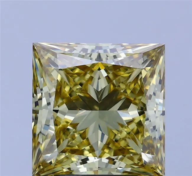 4.11ct Princess Lab Grown Diamond (Colour Fancy Intense Yellow, Clarity VS1, IGI Certified)